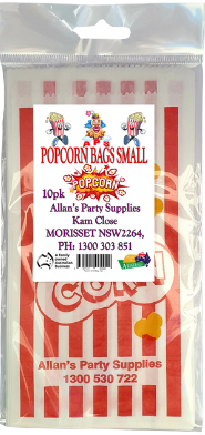 #5 APS, Popcorn Bags, Movie Night, Birthday Parties ,Paper Popcorn Bags pk10