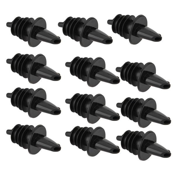 #7 Free Flow 28mm Snow Cone Syrup Bottle Pourers Black Only
