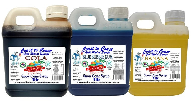 #4 Coast to Coast Gold Medal Syrups® 3x1lt Gold Medal Snow Cone Syrup