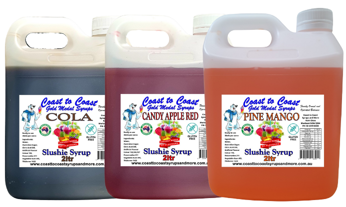 #1 Coast to Coast Gold Medal Syrups®, 3 x 2ltr Premium Slushie Syrups,