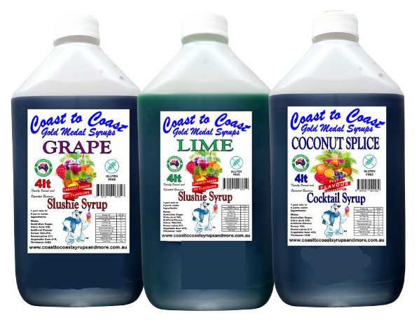 #3 Coast to Coast Gold Medal Syrups®, 3x4ltr, Premium Slushie Syrups
