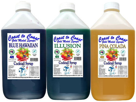 #4 Coast to Coast Gold Medal Syrups®, 3x4ltr, Premium Cocktail Syrups.