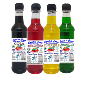 #2- Coast to Coast Gold Medal Syrups®, 4x375ml Premium Snow Cone Syrup