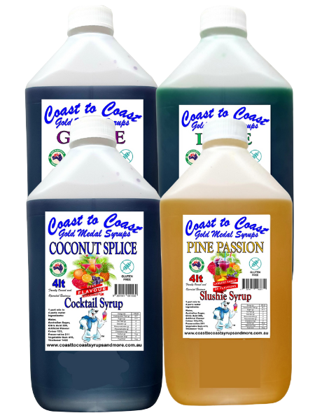 #3 Coast to Coast Gold Medal Syrups®, 4x4ltr, Premium Slushie Syrups