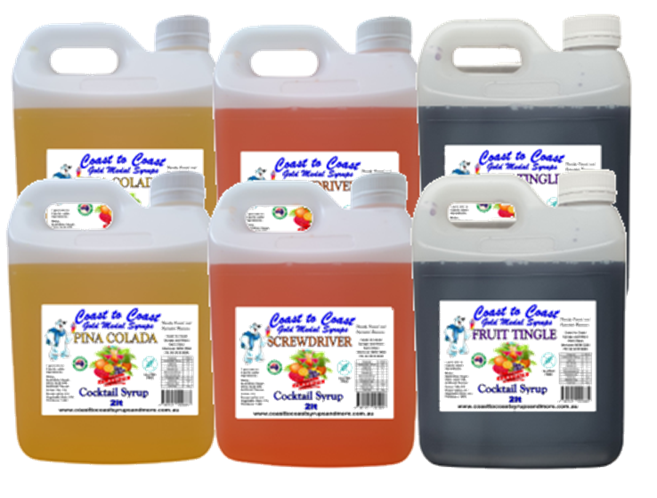 #2 Coast to Coast Gold Medal Syrups®, 6 x 2ltr Premium Cocktail Syrup.