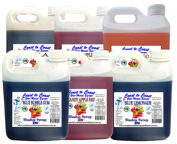 #1s Coast to Coast Gold Medal Syrups®, Sour 6 x 2ltr Premium Sour Slushie Syrups.