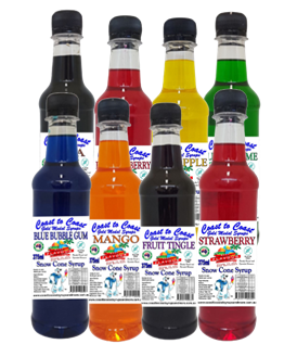 #2 Coast to Coast Gold Medal Syrups®, 8 x 375ml Premium Snow Cone Syrup