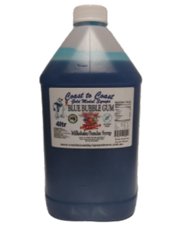 #4 Blue Bubble Gum, Milkshake/Sundae Toppings 4ltr, Coast to Coast Gold Medal Syrups®
