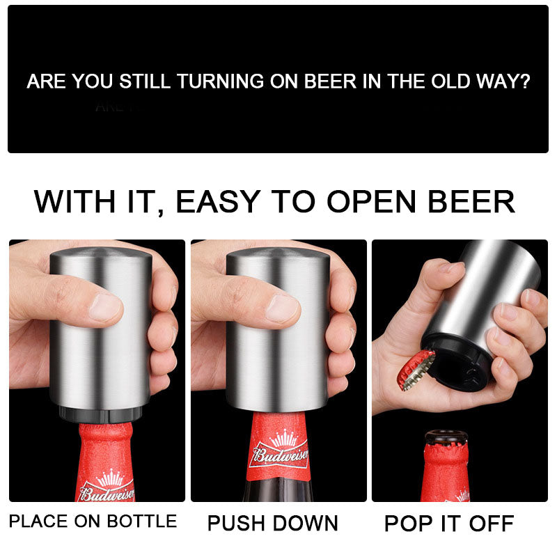 Hot sell magnetic Beer Bottle Opener, Black