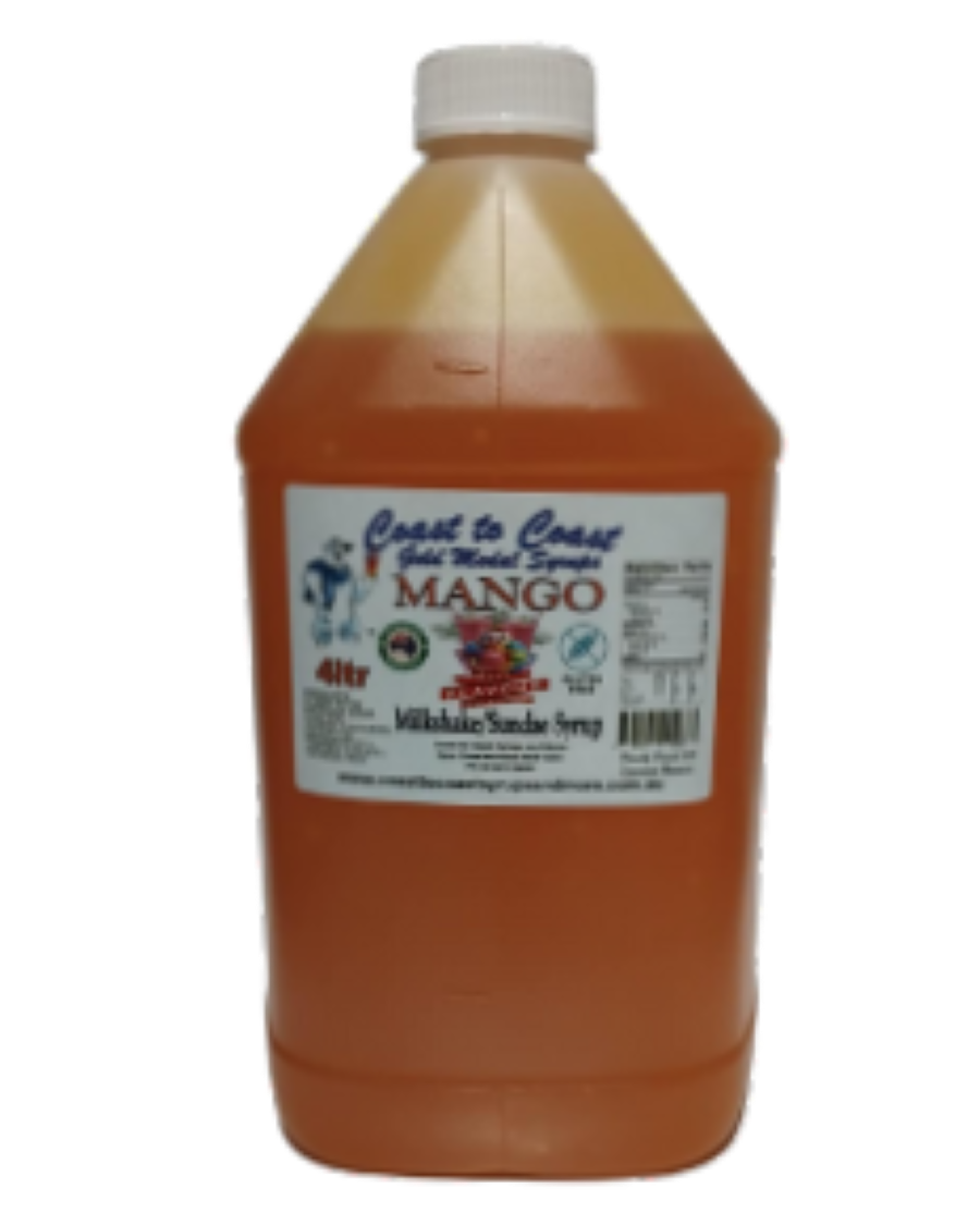 #4 Mango, Milkshake/Sundae Toppings 4ltr with pump, Coast to Coast Gold Medal Syrups®