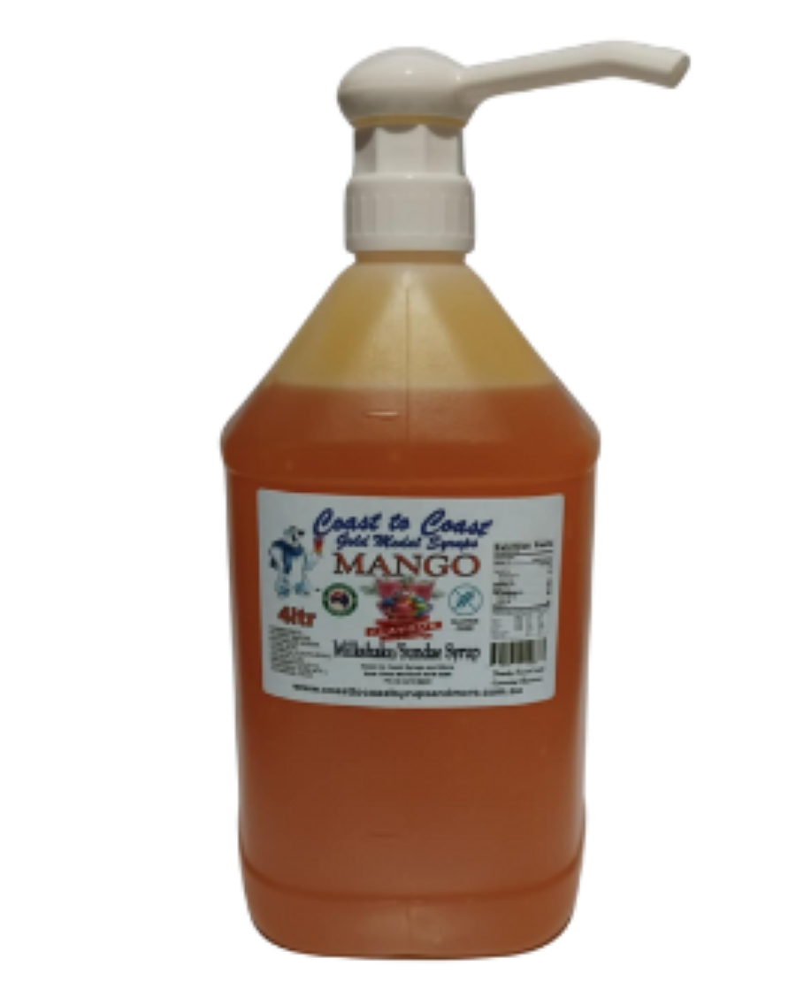 #4 Mango, Milkshake/Sundae Toppings 4ltr with pump, Coast to Coast Gold Medal Syrups®