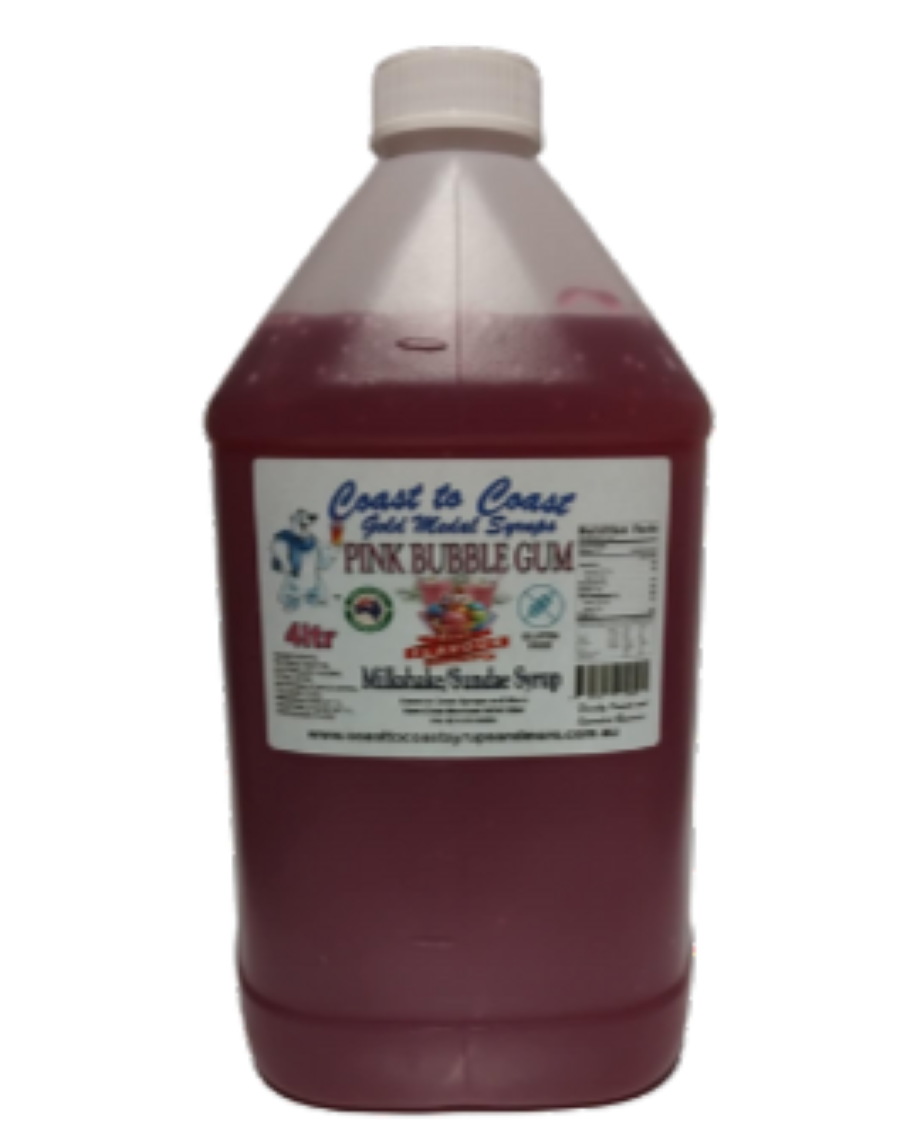 #4 Pink Bubble Gum, Milkshake/Sundae Toppings 4ltr, Coast to Coast Gold Medal Syrups®