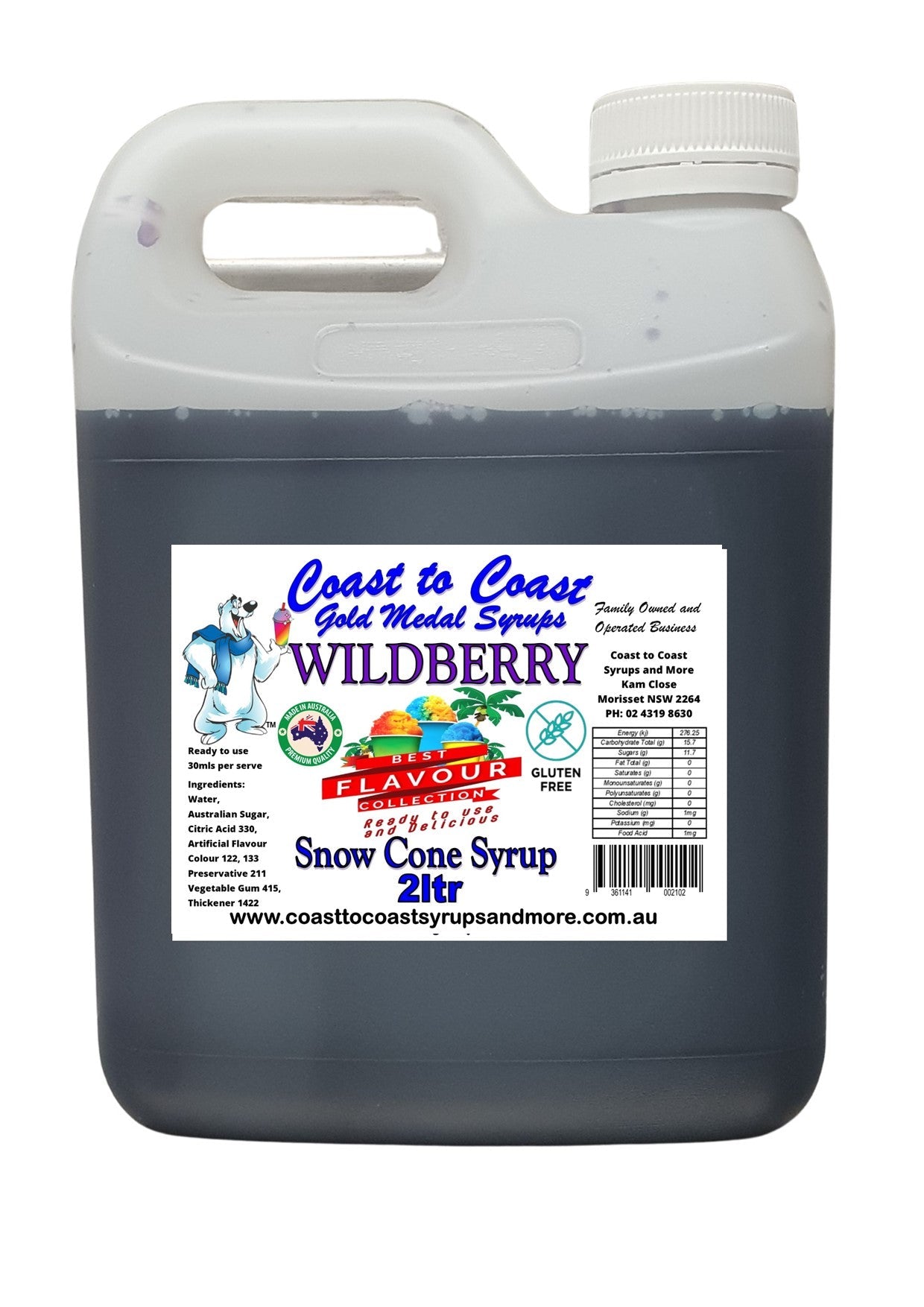#5 COAST TO COAST GOLD MEDAL SYRUPS®, 2LTR PREMIUM SNOW CONE SYRUP