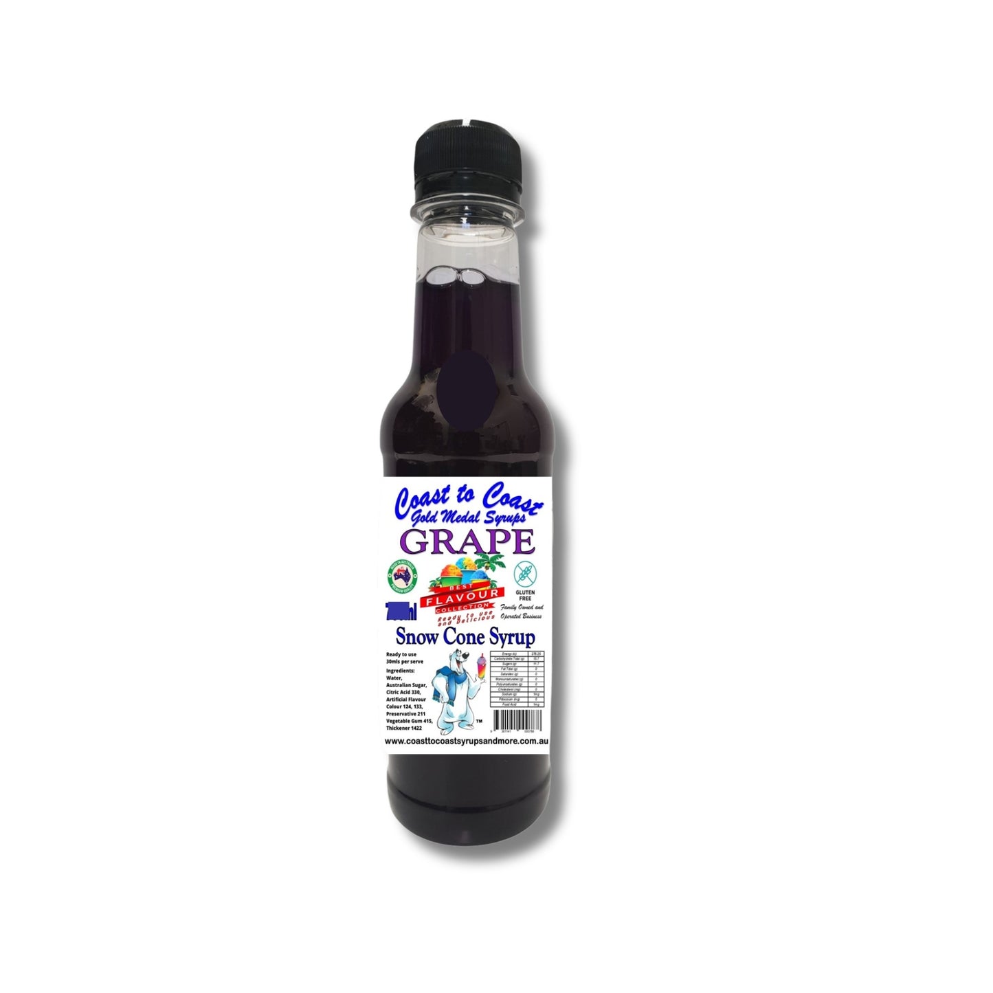 1.Grape Snow Cone Syrup 250ml – Premium Ice Syrup | Coast to Coast Gold Medal Syrups®