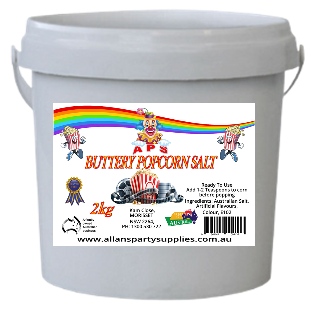 #1 APS, 2kg Tub Buttery Popcorn Salt