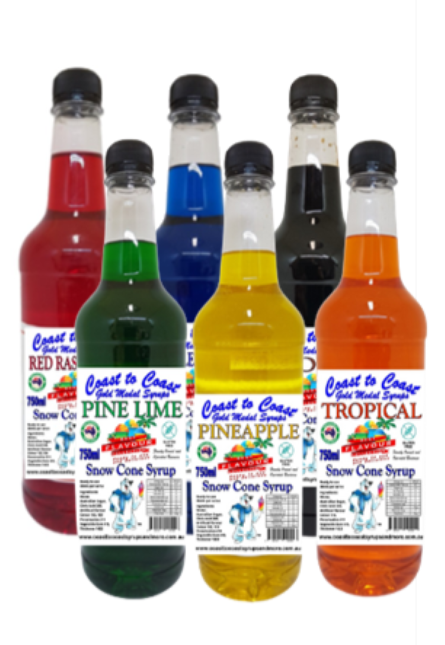 #3 Coast to Coast Gold Medal Syrups®, Snow Cone Syrup 6 x 750 ml Assorted Flavours