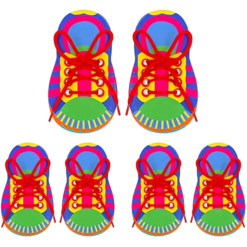Lacing Shoe Learn to Tie Laces Educational Children Motor Skills kids