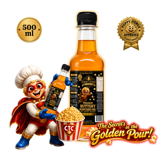 Premium Buttery Popcorn Oil 500ml - Coast to Coast Gold Medal Syrups®