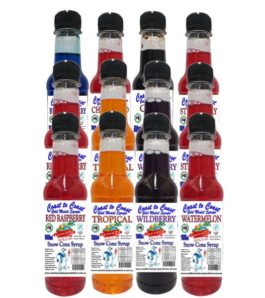 #1- Coast to Coast Gold Medal Syrups® 12 x 250ml Snow Cone Syrup 250ml