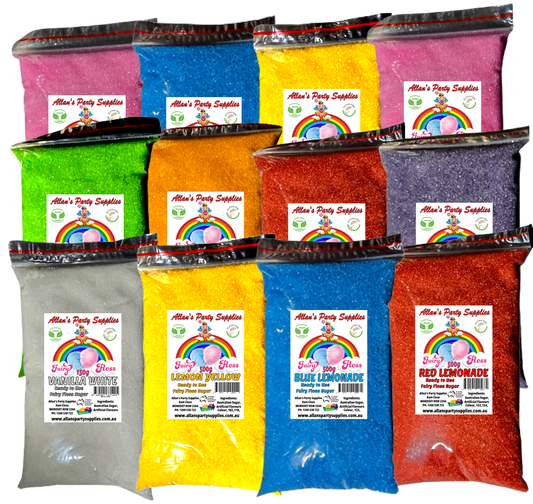 #2 APS, 12 x 500g Fairy Floss Sugar Ready to Use, 12 Flavours, or 12 Same Flavour