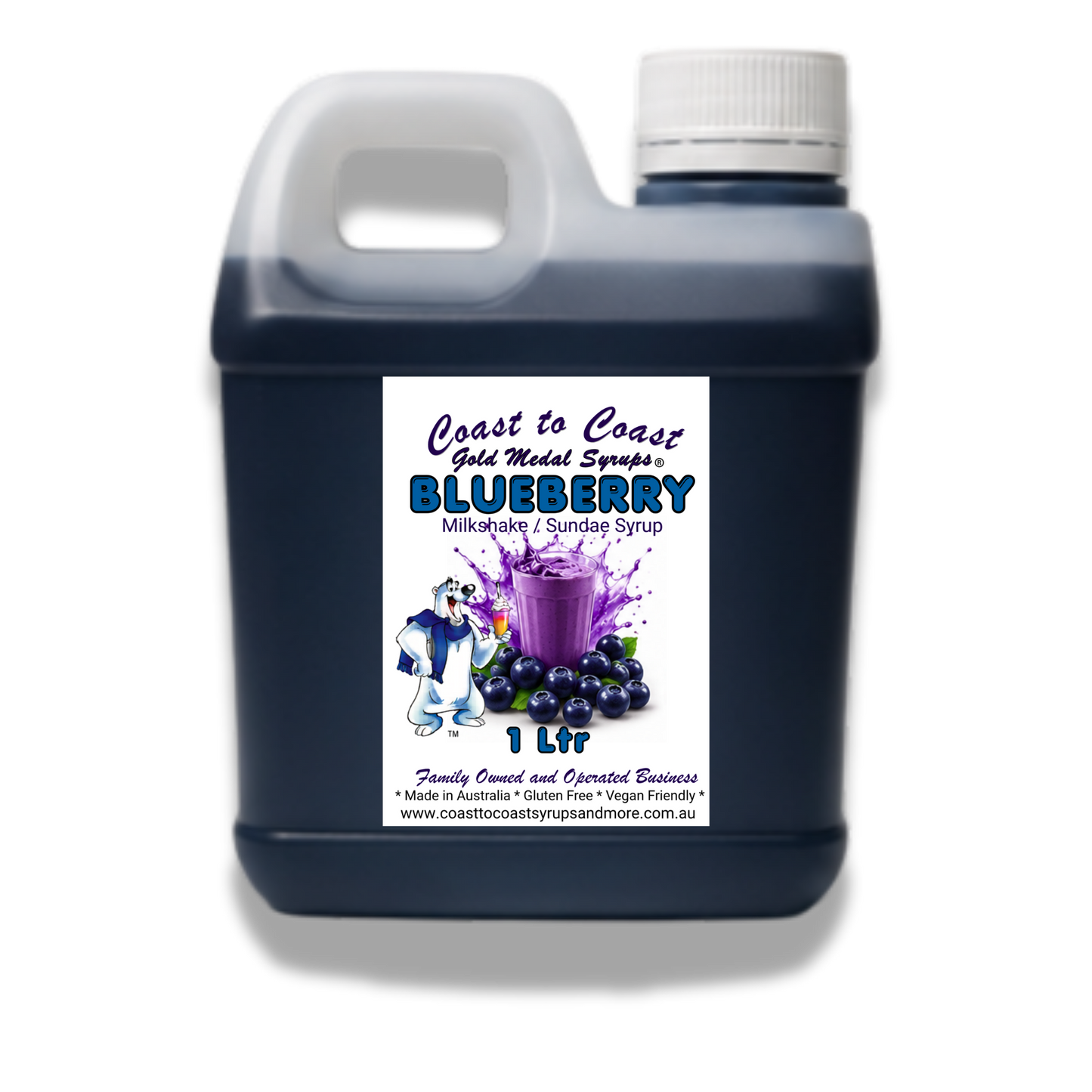 #2 Blueberry, Milkshake/Sundae toppings 1ltr, Coast to Coast Gold Medal Syrups®