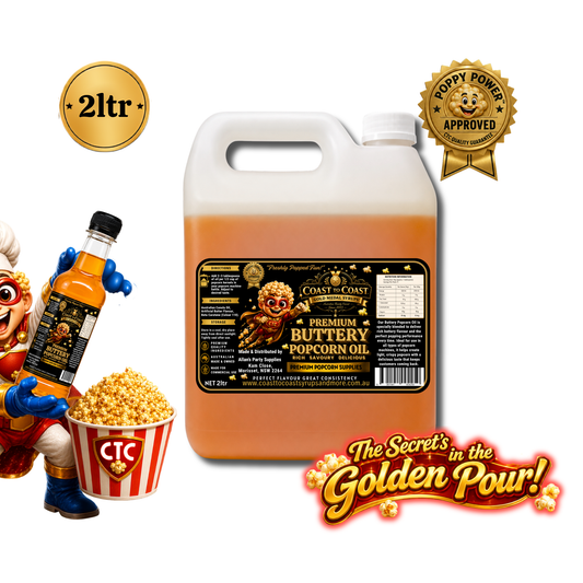 Premium Buttery Popcorn Oil 1ltr - Coast to Coast Gold Medal Syrups®