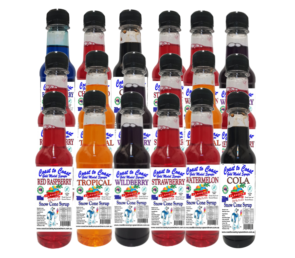 #1 Coast to Coast Gold Medal Syrups® 18 x 250ml Snow Cone Syrup