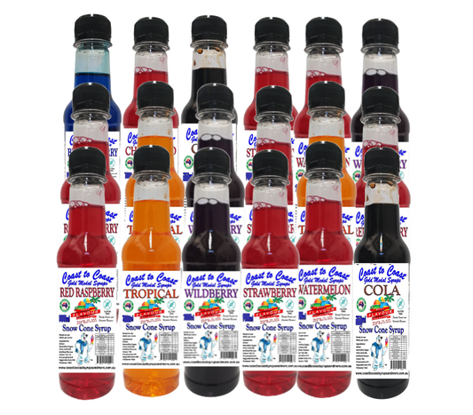 #1 Coast to Coast Gold Medal Syrups® 18 x 250ml Snow Cone Syrup