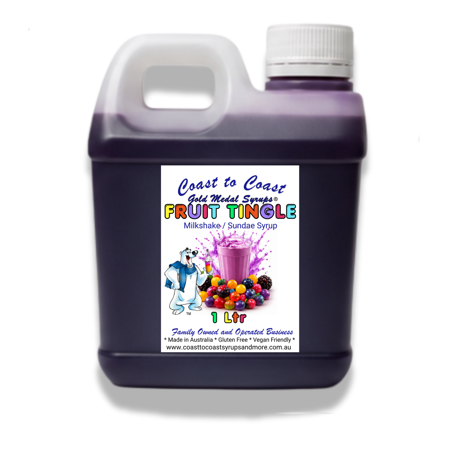 #2 Fruit Tingle, Milkshake/Sundae toppings 1ltr, Coast to Coast Gold Medal Syrups®