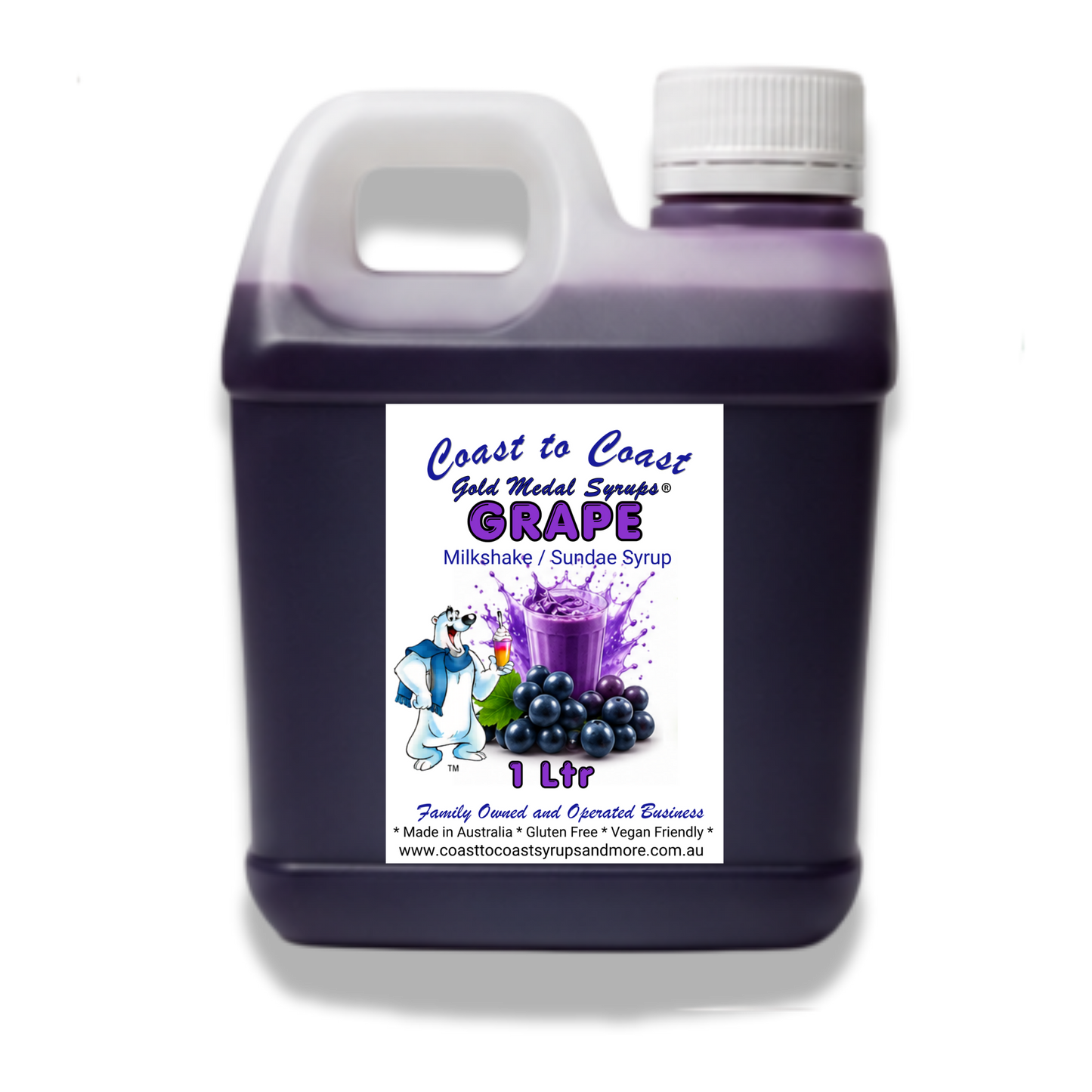 #2 Grape, Milkshake/Sundae toppings 1ltr, Coast to Coast Gold Medal Syrups®