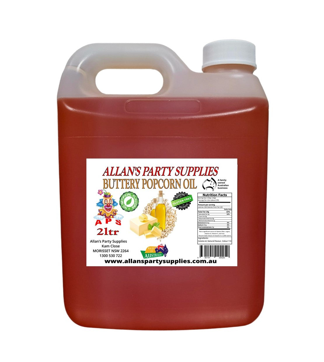 #2 APS, 2lt Buttery Popcorn Oil