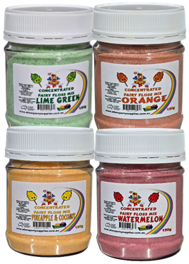 #4 APS, 4 x 150g Fairy Floss Concentrated Sugar many flavours for you to choose from
