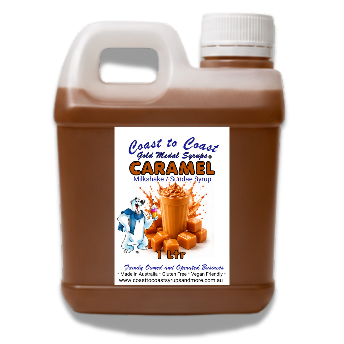 #2 Caramel, Milkshake/Sundae toppings 1ltr, Coast to Coast Gold Medal Syrups®