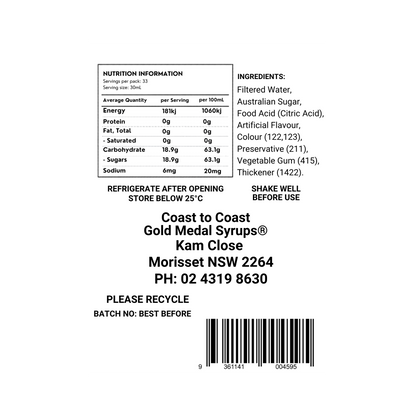 #2 Pink Bubble Gum, Milkshake/Sundae toppings 1ltr, Coast to Coast Gold Medal Syrups®