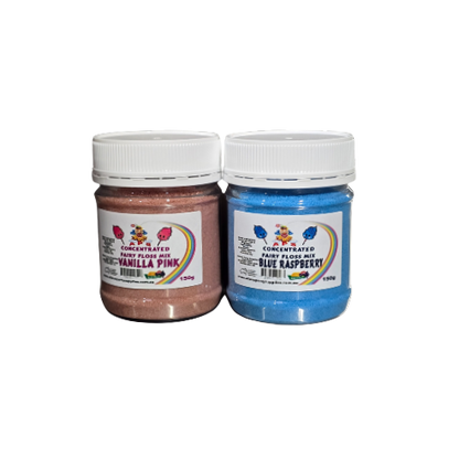 #4 APS, 2 x 150g Fairy Floss Concentrate, Fairy Floss Sugar, Vanilla Pink & Blue Raspberry