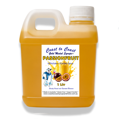 #2 Passionfruit, Milkshake/Sundae toppings 1ltr, Coast to Coast Gold Medal Syrups®