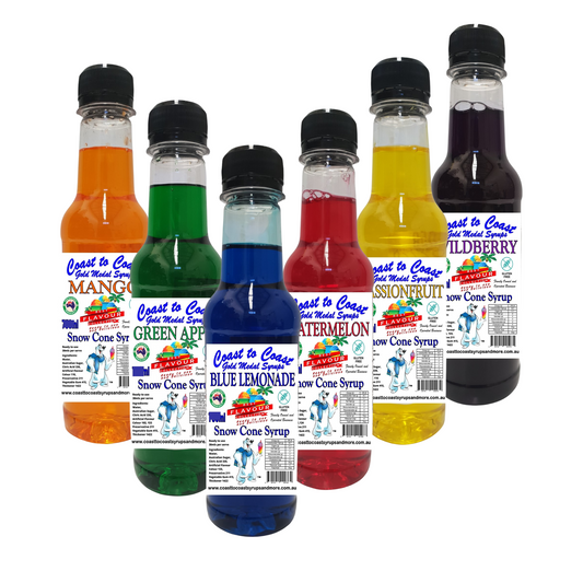 #1 Coast to Coast Gold Medal Syrups ®6 x 250ml Snow Cone Syrup