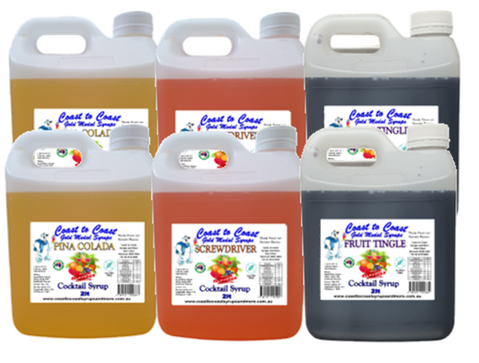 #2 Coast to Coast Gold Medal Syrups®, 6 x 2ltr Premium Cocktail Syrup.