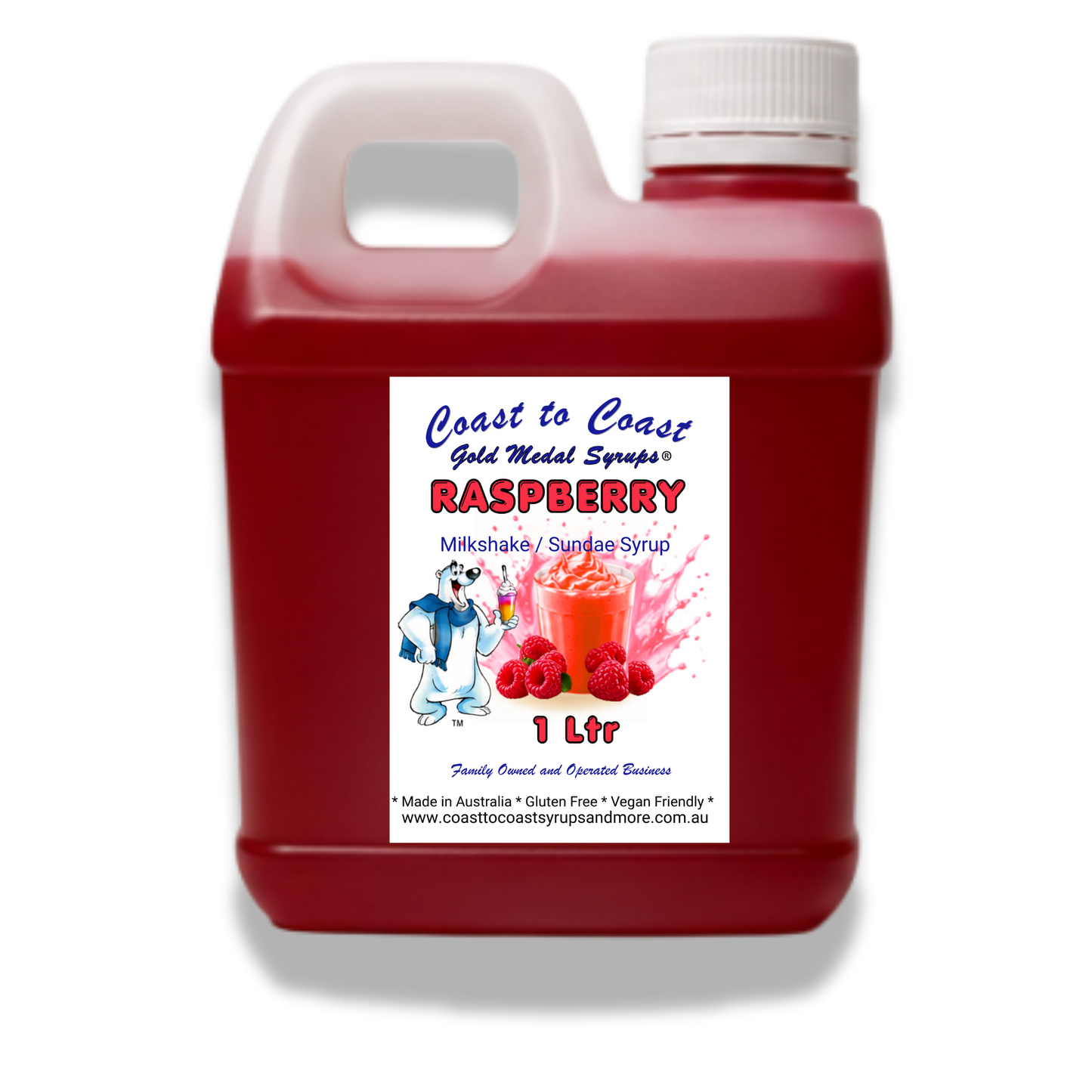 #2 Raspberry, Milkshake/Sundae toppings 1ltr, Coast to Coast Gold Medal Syrups®