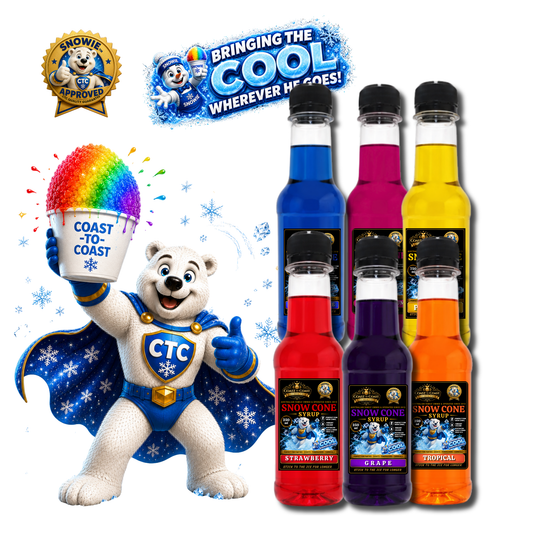 Coast to Coast Gold Medal Syrups® 6 x 250ml Snow Cone Syrup