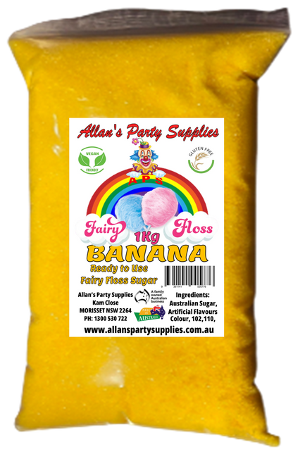#3 APS, Premium Fairy Floss Sugar, 50 Serves RTU 1kg, Over 35 Plus Flavours