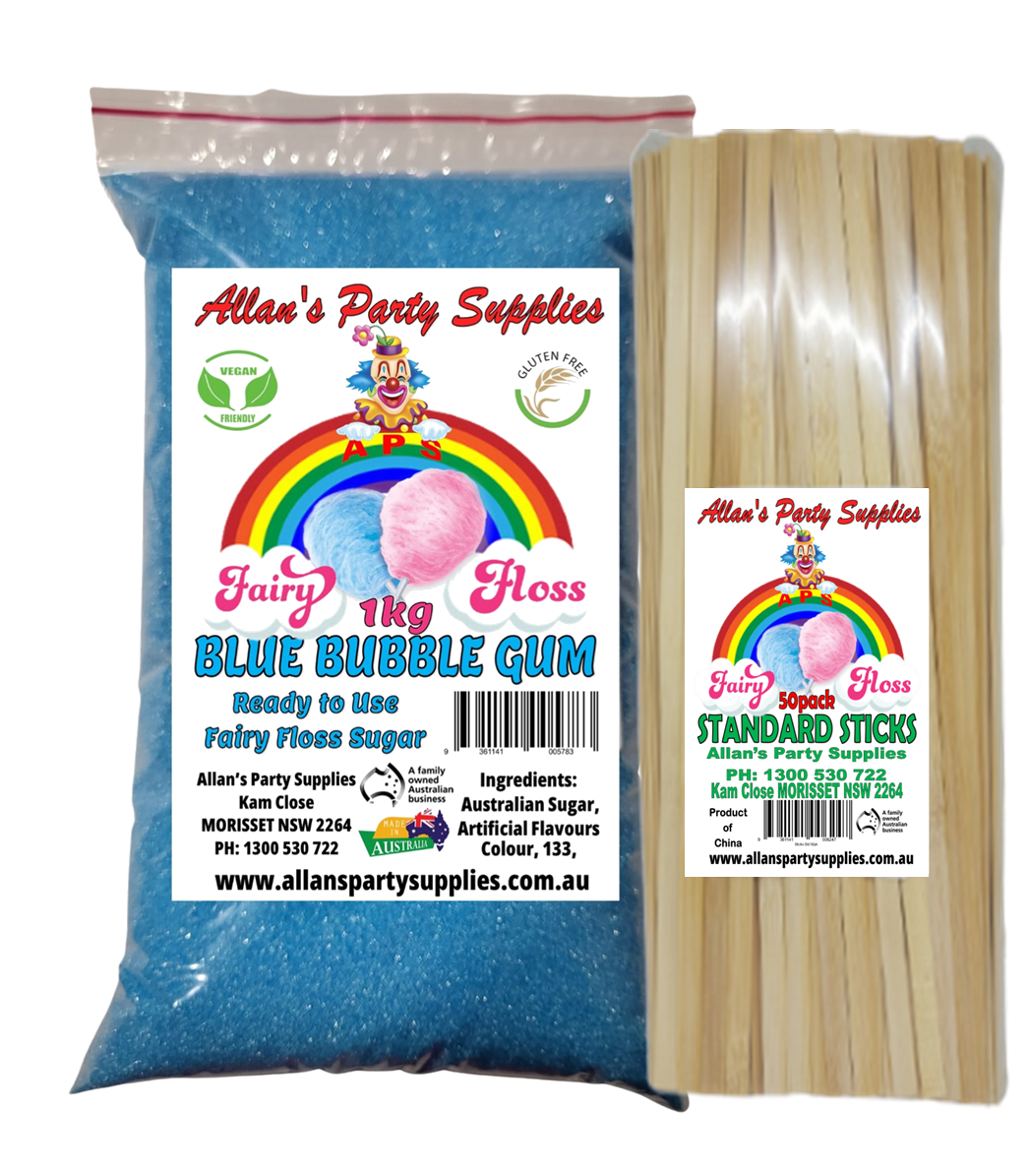 #3 APS, Fairy Floss Sugar & Sticks 50 Serve Kit, Vanilla Pink, With Over 35plus Flavours