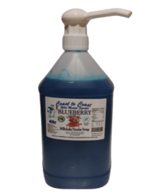 #4 Blueberry, Milkshake/Sundae Toppings 4ltr with pump, Coast to Coast Gold Medal Syrups®