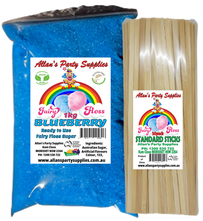 #3 APS, Fairy Floss Sugar & Sticks 50 Serve Kit, Vanilla Pink, With Over 35plus Flavours