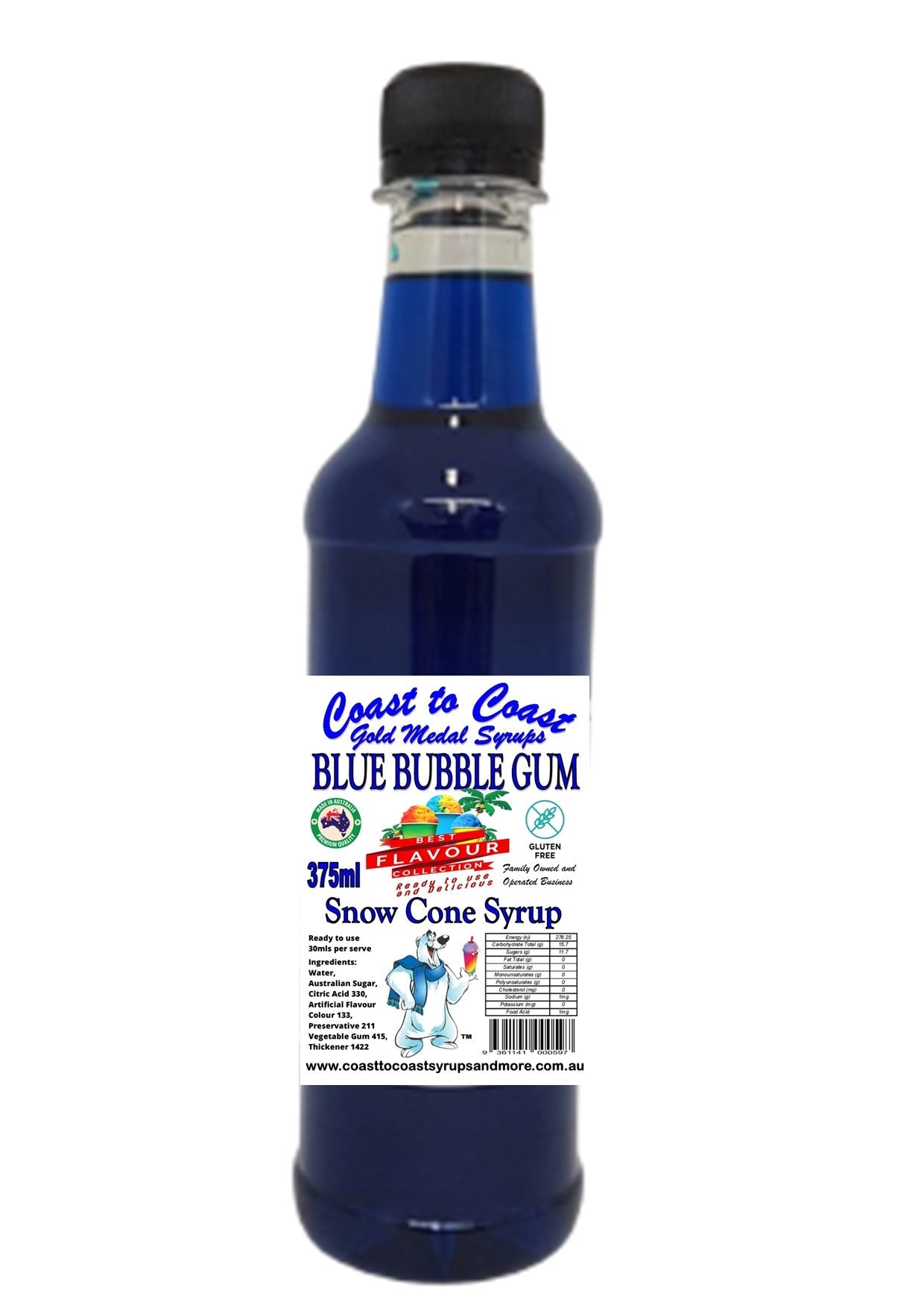 #2 Coast to Coast Gold Medal Syrups®, 375ml Premium Snow Cone Syrups