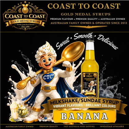 Banana, Milkshake/Sundae toppings 500ml - Coast to Coast Gold Medal Syrups®