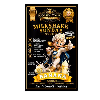 Banana, Milkshake/Sundae toppings 500ml - Coast to Coast Gold Medal Syrups®