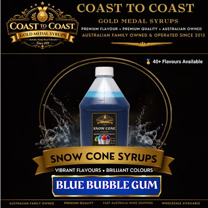 Blue Bubble Gum Snow Cone Syrups 4ltr - Coast to Coast Gold Medal Syrups®