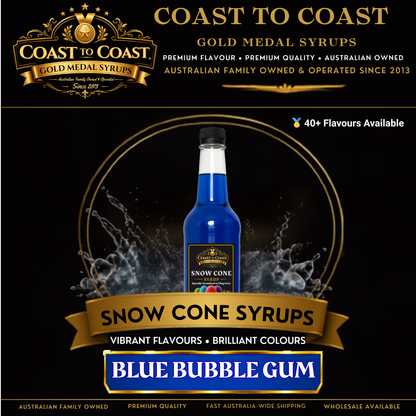Blue Bubble Gum Snow Cone Syrups 750ml - Coast to Coast Gold Medal Syrups®
