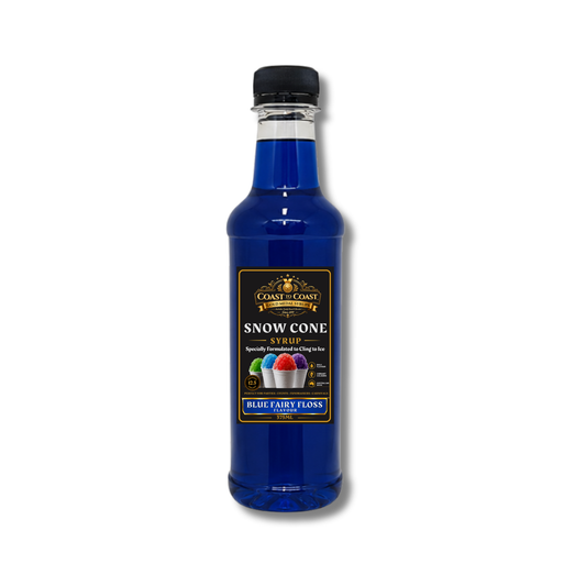 Blue Fairy Floss Snow Cone Syrups 375ml - Coast to Coast Gold Medal Syrups®